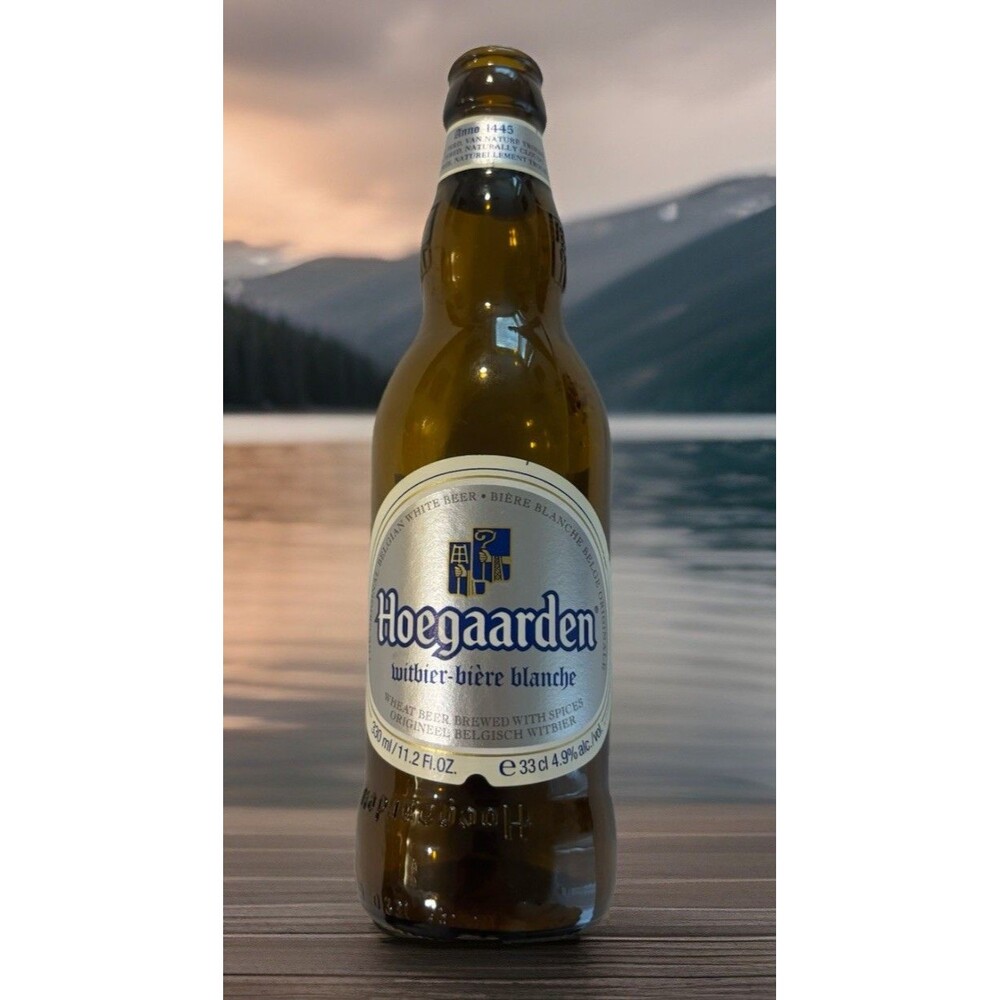 Hoegaarden (empty) Beer Bottle Original White Belgium 2010 Wheat Brewed Spiced